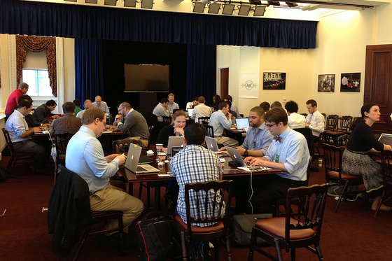 White House hackathon, view of the room