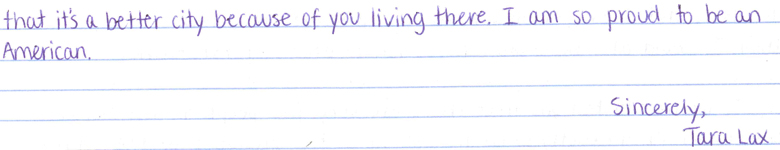 Read Tara's letter here