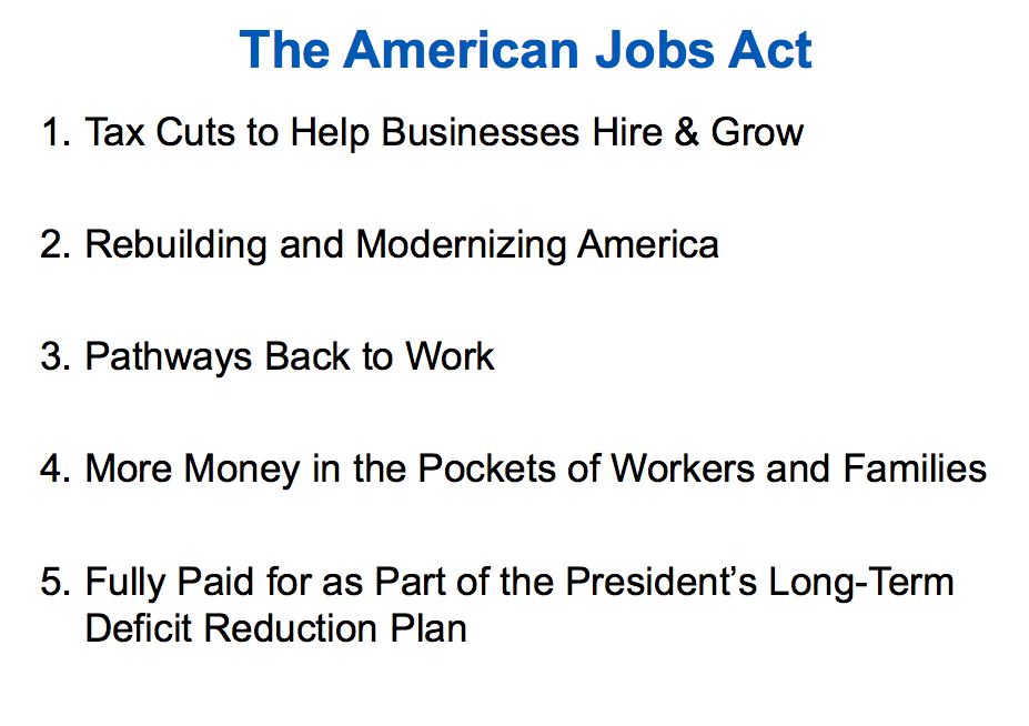The American Jobs Act Summary