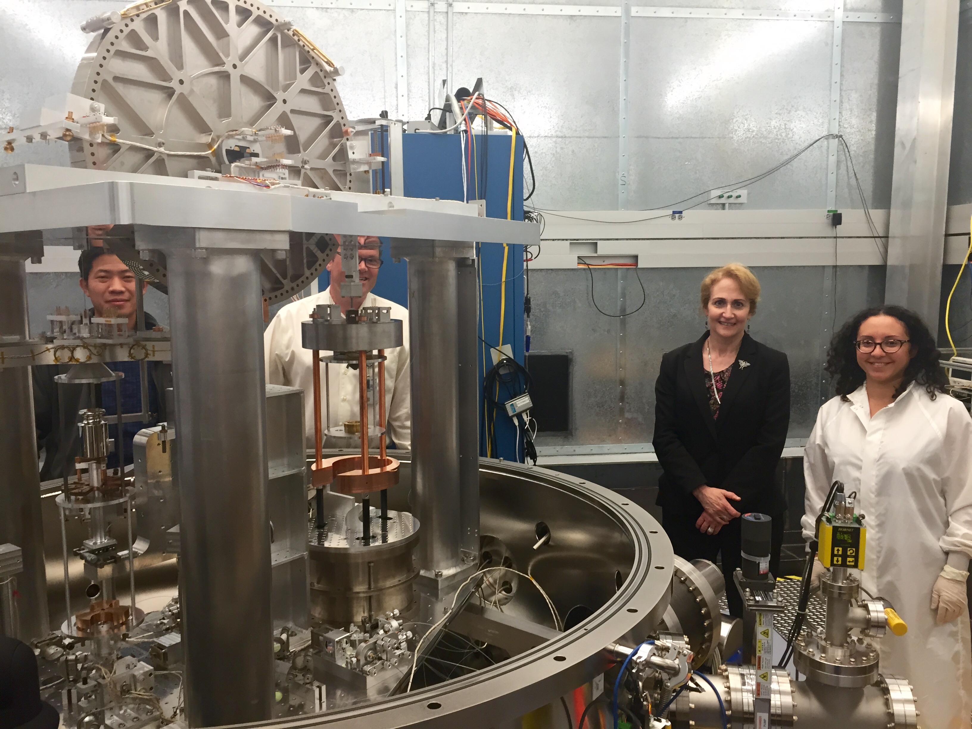 Associate Director for Science, Jo Handelsman (third from left), and members of the NIST-4 team.  Jo Handelsman is Associate Director for Science at the White House Office of Science and Technology Policy.  Eleanor Celeste is an intern in the Science Division of the White House Office of Science and Technology Policy.