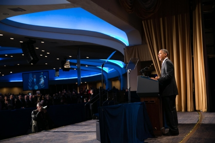 President Obama gives remarks