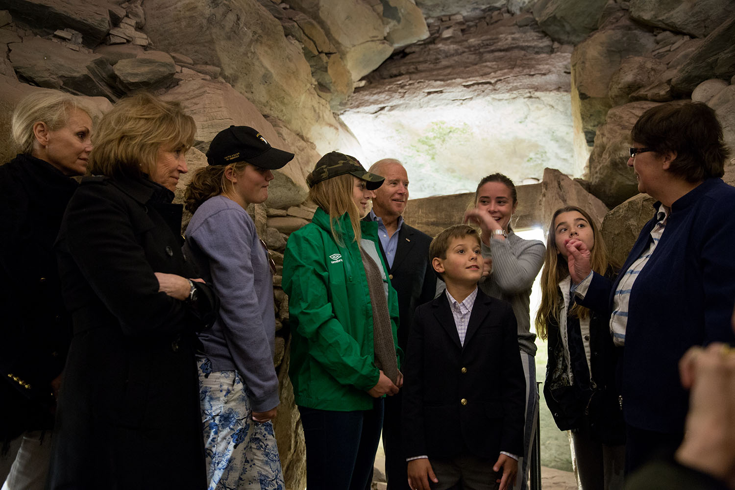 Vice President Joe Biden visits Newgrange, a pre historic, world heritage site, built between 3000 and 2500 BC, with members of his family, in Ireland, June 25, 2016. (Official White House Photo by David Lienemann)