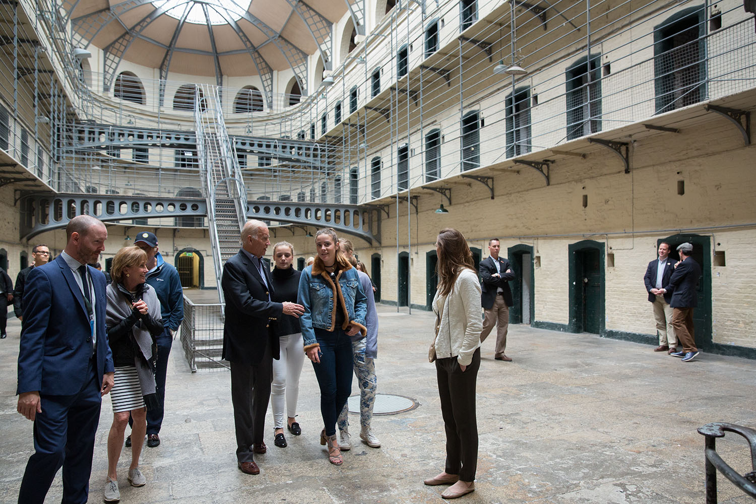 Vice President Joe Biden tours the Kilmainham Prison, where many of those who participated in the Easter Rising in 1916 were held, in Dublin, Ireland, June 23, 2016. (Official White House Photo by David Lienemann)
