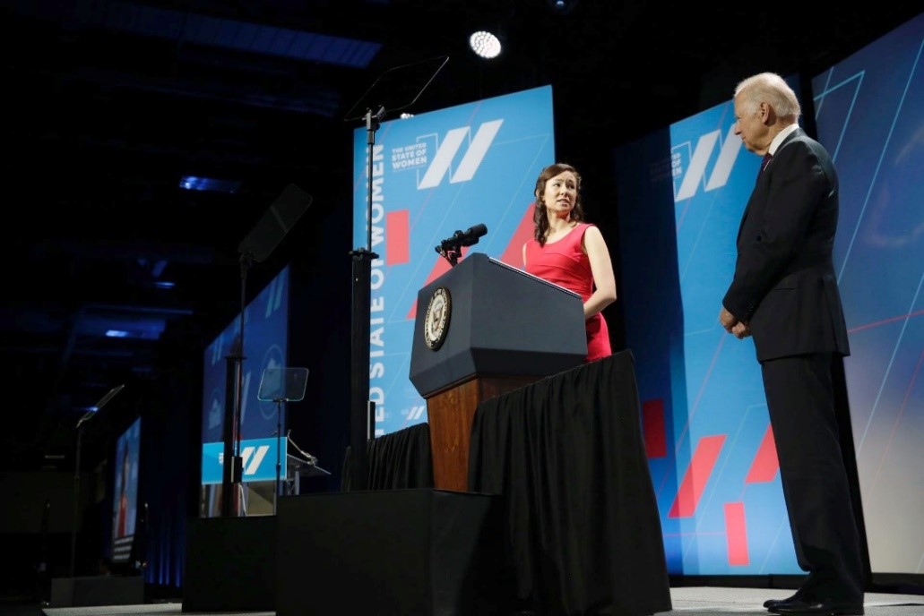 Meghan Yap and VP Biden