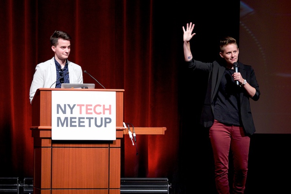 Luke Keller and Kate McCall-Kiley, 2015-2016 Presidential Innovation Fellows, and the NY Tech Meetup.