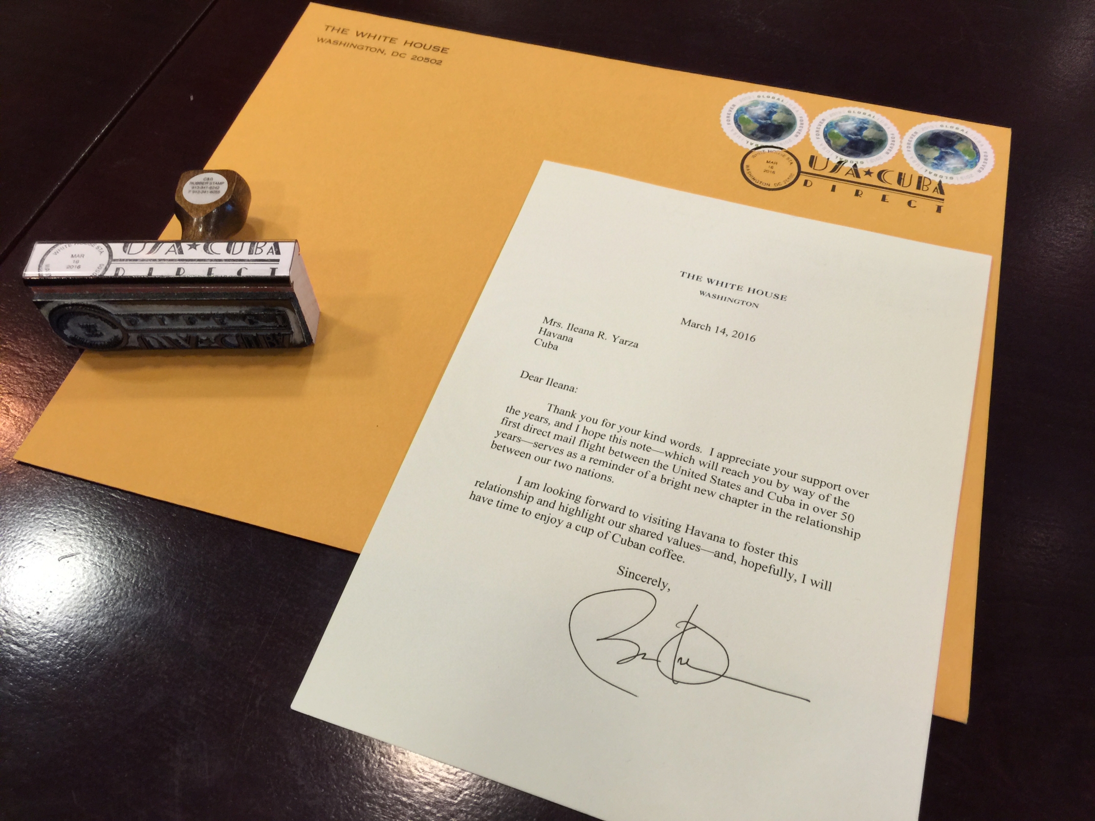 POTUS letter to Cuba