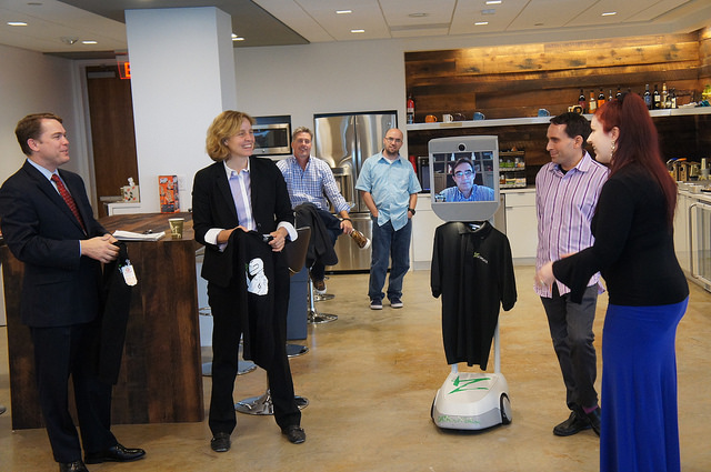 Zoom Data founders present to Chief Technology Officer Megan Smith and other guests as part of National Start-up Across America Day.