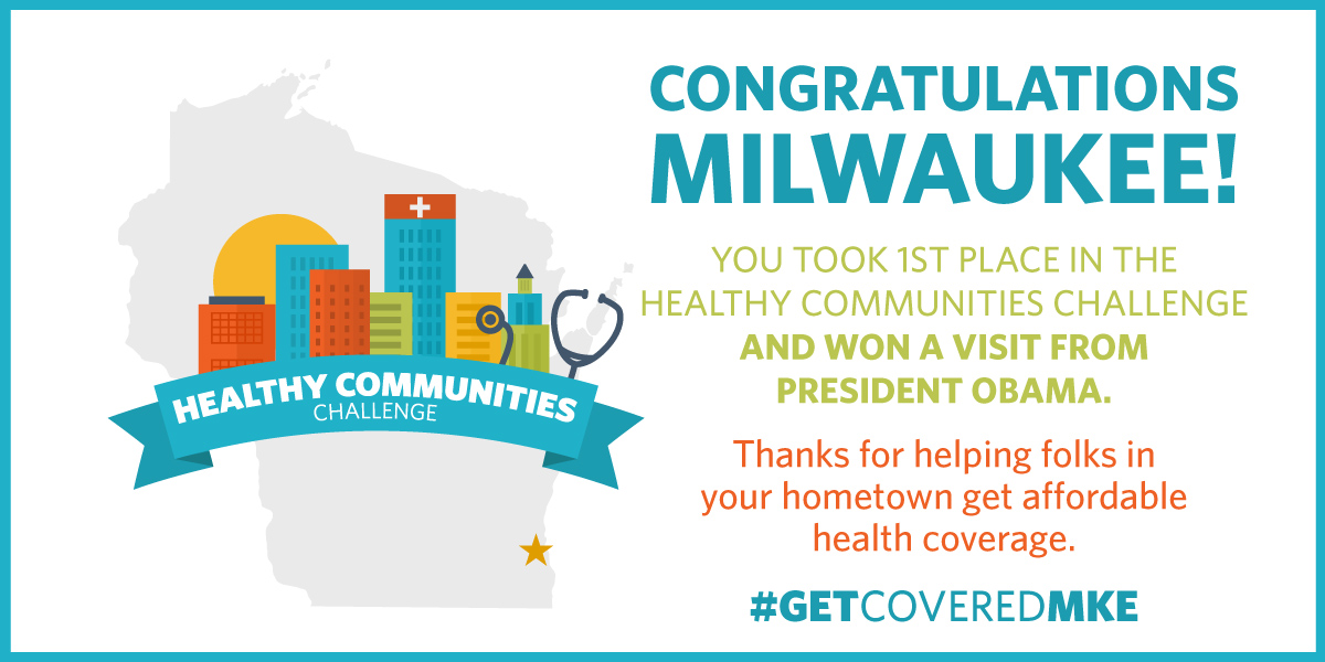 Congratulations to Milwaukee, winner of the Healthy Communities Challenge.