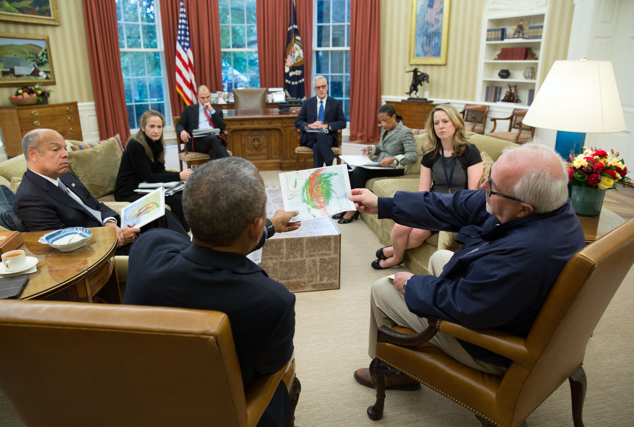 President Obama is updated on Hurricane Matthew