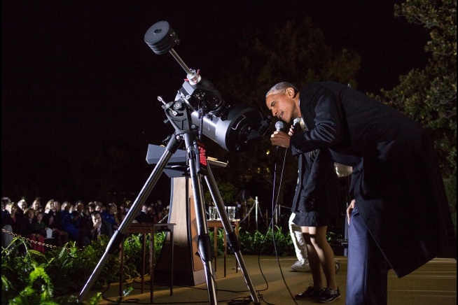 President Obama at the 2015 White House Astronomy Night.