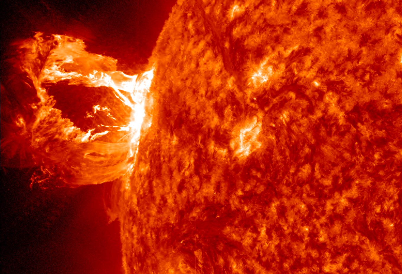 Solar flare and Coronal Mass Ejection from the NASA Solar Dynamics Observatory.  (Photo Credit: NASA).